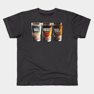 Vodka whisky tequila Kids T-Shirt